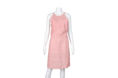 Lot 48 - Chanel Pink Linen Strappy Dress - Size 38