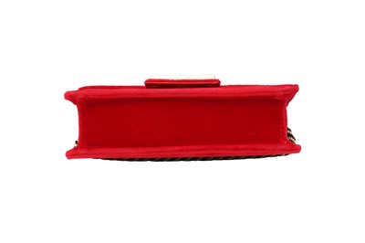 Lot 8 - Gucci Red Velvet Broadway Small Crossbody Flap Bag
