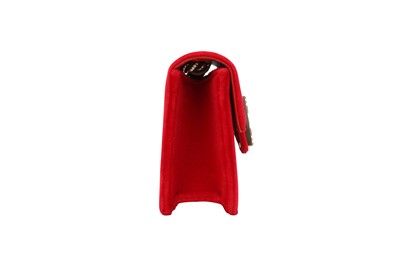 Lot 8 - Gucci Red Velvet Broadway Small Crossbody Flap Bag