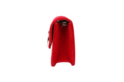 Lot 8 - Gucci Red Velvet Broadway Small Crossbody Flap Bag