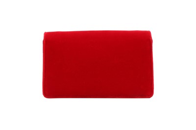 Lot 8 - Gucci Red Velvet Broadway Small Crossbody Flap Bag