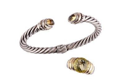 Lot 132 - David Yurman l A cable bracelet and ring