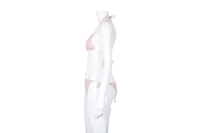 Lot 41 - Christian Dior Pink Oblique Bikini Set - Size S