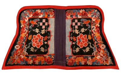 Lot 97 - AN ANTIQUE TIBETAN SADDLE COVER