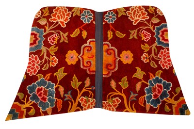 Lot 98 - AN ANTIQUE TIBETAL SADDLE COVER