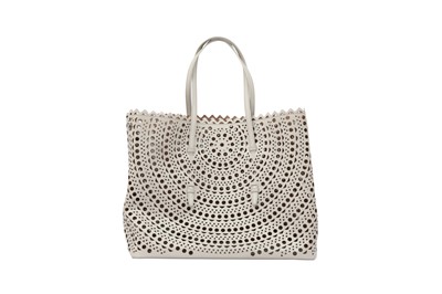 Lot 302 - Alaia Putty Grey Vienne Laser Cut Tote