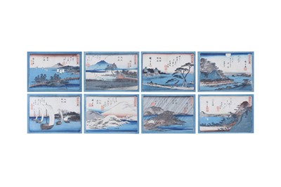 Lot 426 - UTAGAWA HIROSHIGE (1797 – 1858). Eight Views of Lake Biwa (Omi hakkei).