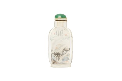 Lot 203 - A CHINESE INSIDE-PAINTED 'CRICKETS' SNUFF BOTTLE.