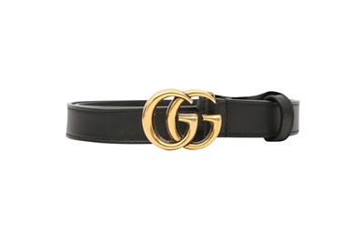 Lot 457 - Gucci Black Small Marmont Belt - Size 70