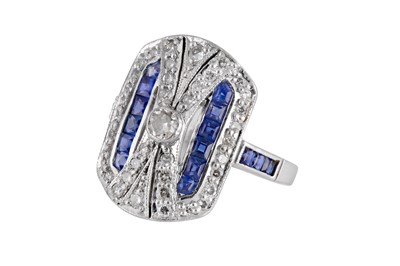 Lot 68 - A sapphire and diamond ring