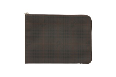 Lot 261 - Burberry Dark Brown Nova Check Document Holder