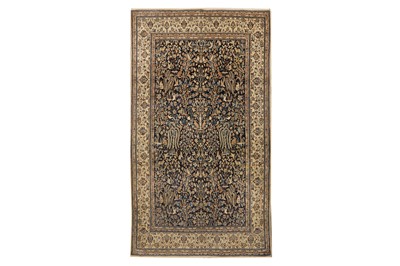 Lot 71 - A VERY FINE PART SILK NAIN CARPET, CENTRAL PERSIA