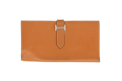 Lot 355 - Hermes Gold Epsom Bearn Bi-Fold Wallet