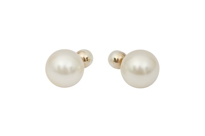 Lot 413 - Christian Dior Mise En Dior Pearl Tribales Pierced Earrings