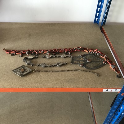 Lot 829 - A LARGE GROUP OF TIBETAN JEWELLERY AND METALWORK.