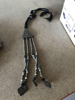 Lot 829 - A LARGE GROUP OF TIBETAN JEWELLERY AND METALWORK.