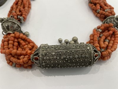 Lot 829 - A LARGE GROUP OF TIBETAN JEWELLERY AND METALWORK.