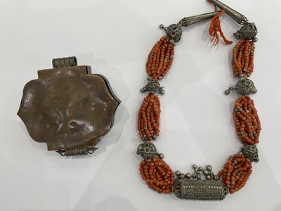 Lot 829 - A LARGE GROUP OF TIBETAN JEWELLERY AND METALWORK.