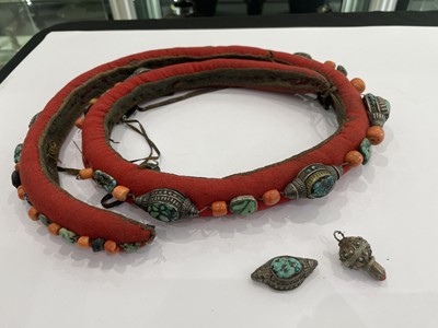 Lot 829 - A LARGE GROUP OF TIBETAN JEWELLERY AND METALWORK.