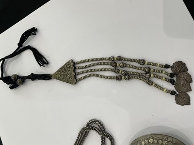 Lot 829 - A LARGE GROUP OF TIBETAN JEWELLERY AND METALWORK.