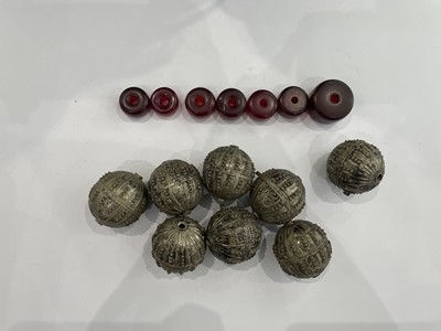 Lot 829 - A LARGE GROUP OF TIBETAN JEWELLERY AND METALWORK.