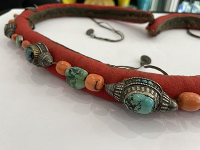Lot 829 - A LARGE GROUP OF TIBETAN JEWELLERY AND METALWORK.