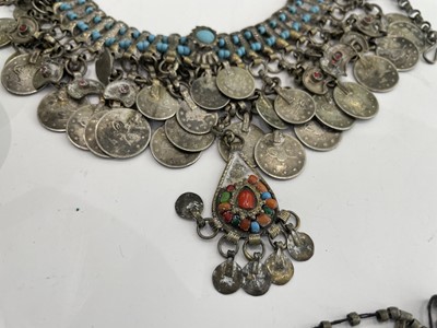 Lot 829 - A LARGE GROUP OF TIBETAN JEWELLERY AND METALWORK.