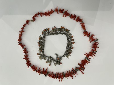 Lot 829 - A LARGE GROUP OF TIBETAN JEWELLERY AND METALWORK.