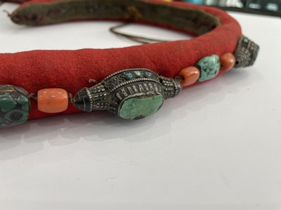 Lot 829 - A LARGE GROUP OF TIBETAN JEWELLERY AND METALWORK.