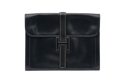 Lot 191 - Hermes Navy Box Jige Clutch GM