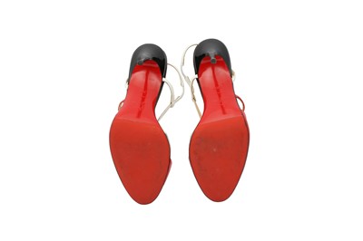 Lot 26 - Christian Louboutin Tri Colour Sling Back Heeled Pump - Size 38.5