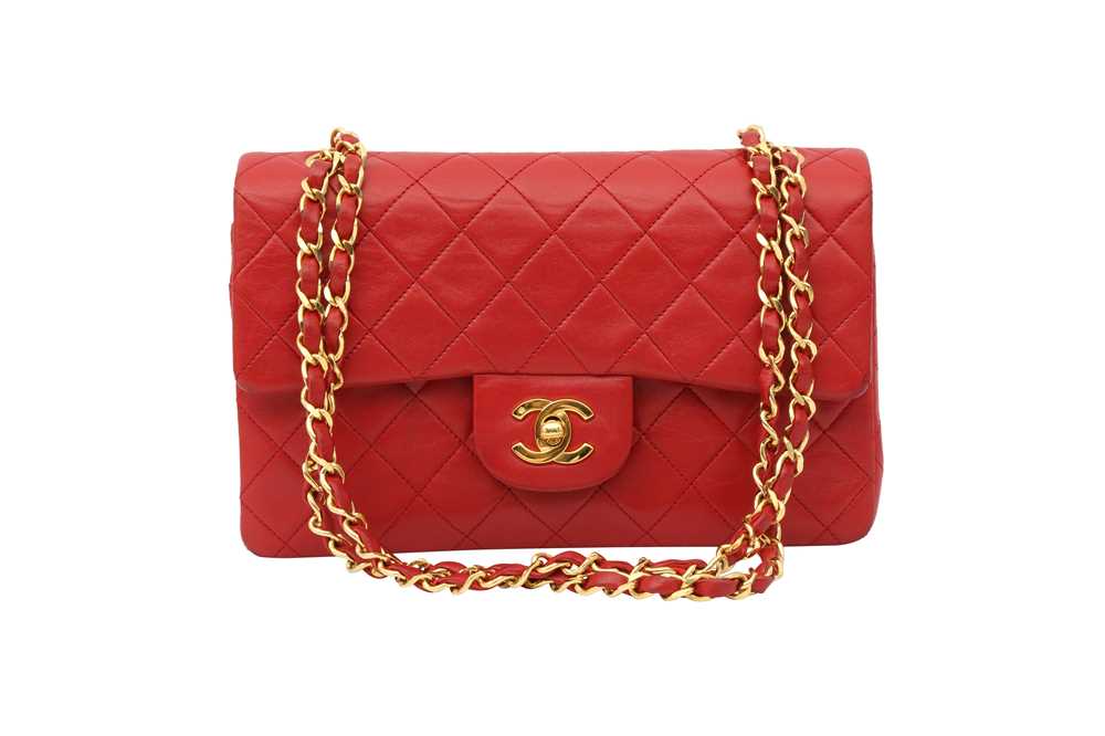 Lot 2 - Chanel Red Small Classic Double Flap Bag