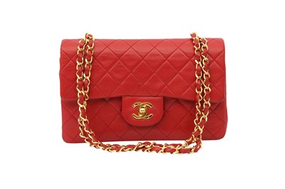 Lot 47 - Chanel Red Small Classic Double Flap Bag