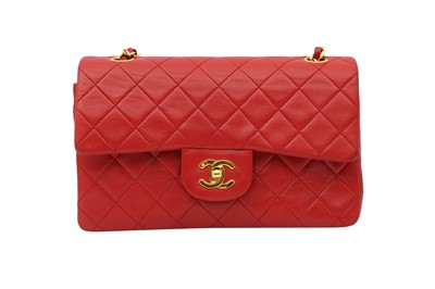 Lot 2 - Chanel Red Small Classic Double Flap Bag