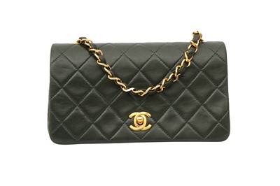 Lot 189 - Chanel Dark Green Mini Rectangle Full Flap Bag