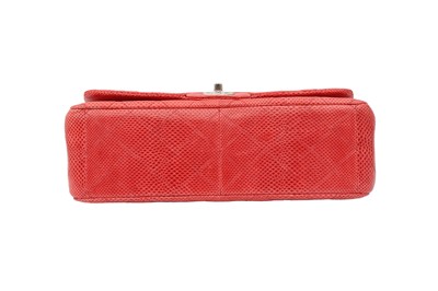Lot 3 - Chanel Red Embossed Jumbo Classic Double Flap Bag