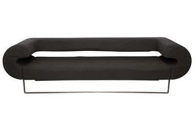 Lot 382 - A CONTEMPORARY THREE SEATER SETTEE