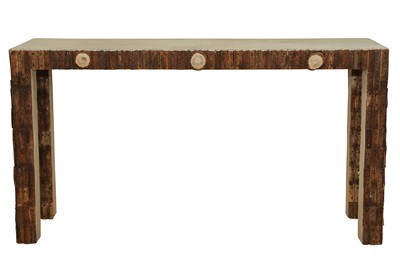 Lot 292 - DANILO SCHIRATO, AN ANIMAL HIDE CONSOLE TABLE, CONTEMPORARY