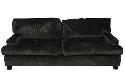 Lot 338 - A CONTEMPORARY THREE SEATER SOFA