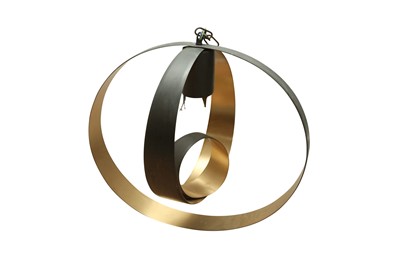 Lot 396 - A METAL CEILING LIGHT, CONTEMPORARY