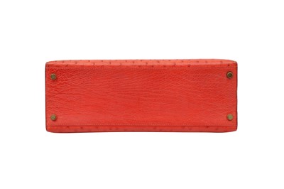 Lot 1 - Hermes Rouge Vif Ostrich Kelly 32