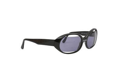 Lot 567 - Chanel Black Cut Lens Sunglasses