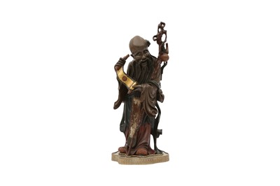 Lot 286 - A CHINESE FUJIANESE LACQUER FIGURE OF SHOULAO.