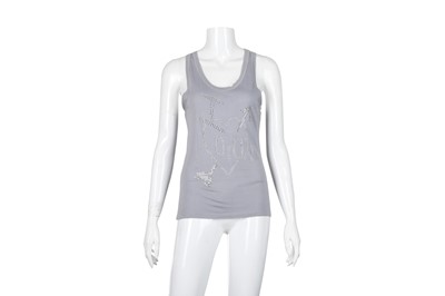 Lot 117 - Christian Dior Grey Embellished Vest Top - Size 36