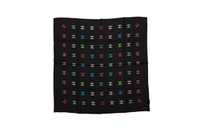 Lot 565 - Chanel 'Rainbow CC' Silk Print Scarf