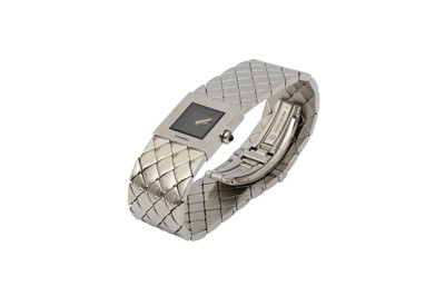 Lot 643 - Chanel Stainless Steel Matelassee Bracelet Watch