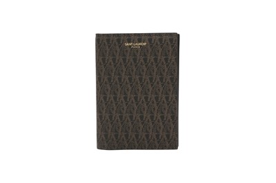 Lot 554 - Saint Laurent Black Toile Monogram Passport Cover
