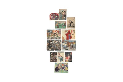 Lot 458 - A SMALL COLLECTION OF JAPANESE KABUKI ACTOR WOODBLOCK PRINTS.