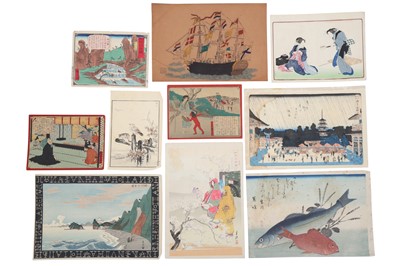 Lot 428 - UTAGAWA HIROSHIGE (1797 - 1858) AND OTHERS.