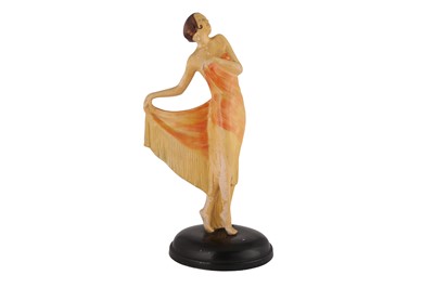 Lot 352 - AN ART DECO CROWN DEVON 'SUTHERLAND' FIGURE OF A DANCING LADY